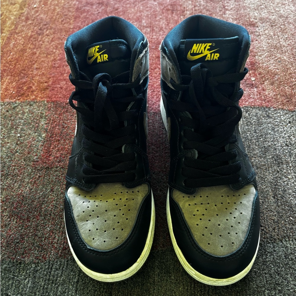 Nike Black and Gray High-Top Sneakers - Sz Women's 8, Sz 6.5Y Boys